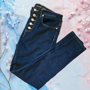 Michael Kors Women's Dark Blue High Rise  4 button jeans